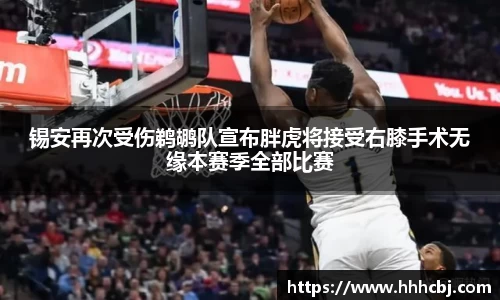 锡安再次受伤鹈鹕队宣布胖虎将接受右膝手术无缘本赛季全部比赛